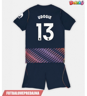 Lacne Dětský Futbalové dres Tottenham Hotspur Destiny Udogie #13 2026-27 Krátky Rukáv - Preč (+ trenírky)